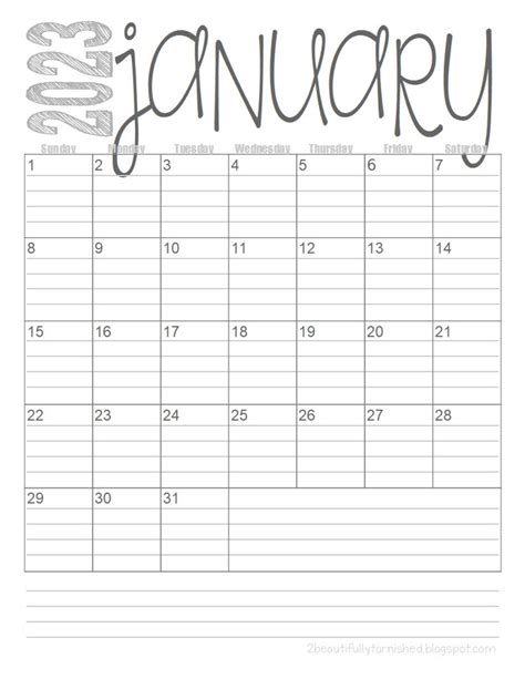 2023 Lined Monthly Calendars PORTRAIT 8.5x11 Jan Dec - Etsy UK