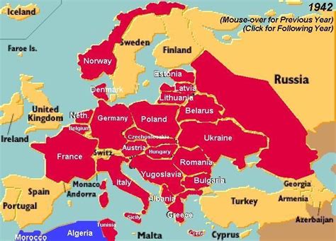 World War II changing map showing year by year progression | Classical ...