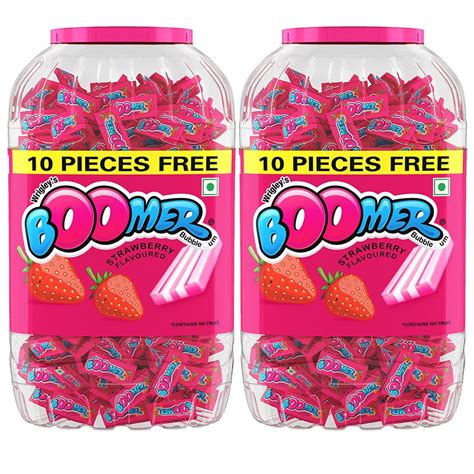 Buy BOOMER Strawberry Flavour Chewing Gum, 230 X 3.3 g with Free 10 Units Online at desertcart INDIA