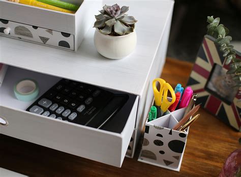 Home Office Desk Organizer (Set of 4, Geometrical) | Desktop Organizer ...