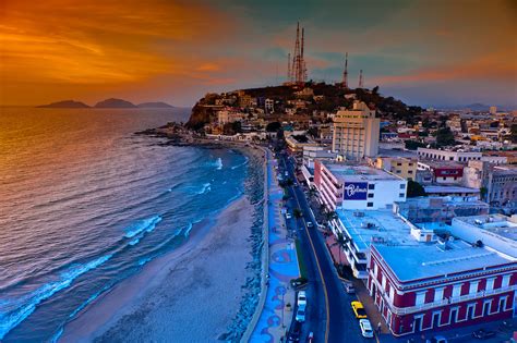 Sunset overview of Playa Olas Altas, Mazatlan, Sinaloa, Mexico | Blaine ...