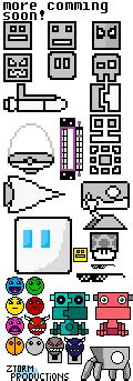 Geometry Dash Pixel icons by Ztorm342 on Newgrounds