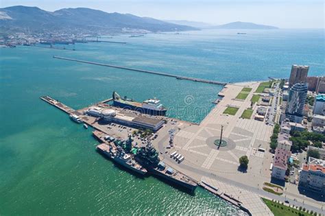 Aerial View of Novorossiysk Port and Harbor Editorial Stock Photo - Image of export, mountain ...