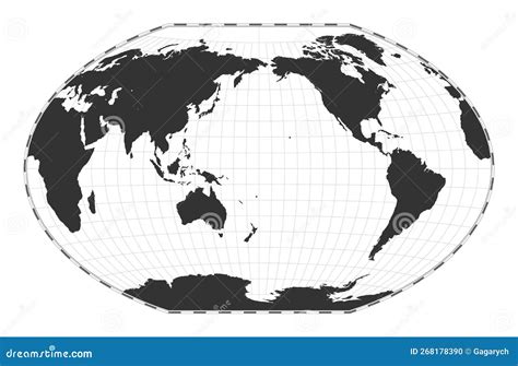 Vector world map. stock vector. Illustration of latitude - 268178390