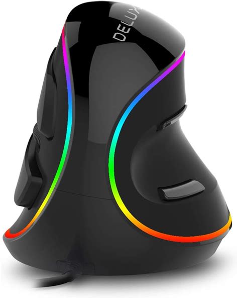 DeLUX Ergonomic Mouse - Wired Large RGB Vertical Mouse with 6 Buttons in Nepal at NPR 5450 ...