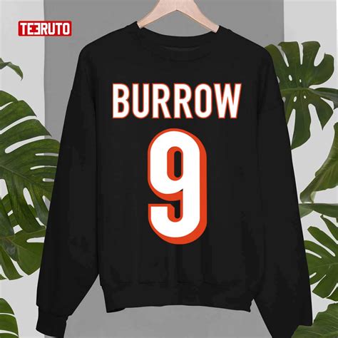 Number 9 Joe Burrow Jersey Number Graphic Unisex Sweatshirt - Teeruto