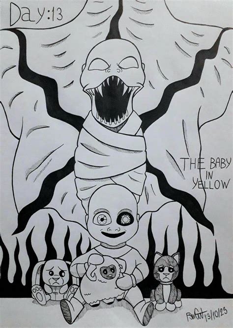 Inktober Day 13: The Baby in Yellow by RWGN on DeviantArt