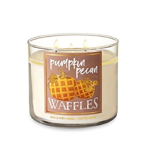 Bath and Body Works Pumpkin Pecan Waffles Candle - Large 14.5 Ounce 3-wick Limited Edition Fall ...