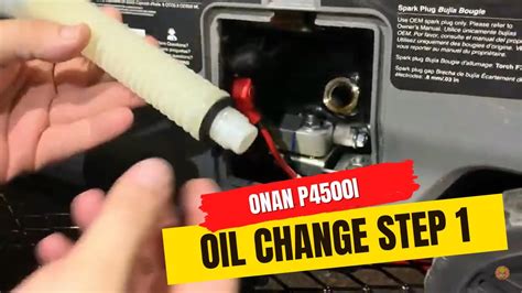 Onan P4500i Inverter Portable Generator - Oil Change Step 1 - YouTube