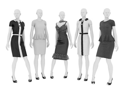 3d model dresses mannequin