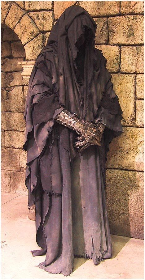 Lord Of The Rings Ringwraith Nazgul Blackrider Cloak Halloween Costume ...