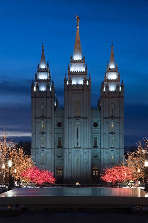 Mormon Temple Christmas Lights Photograph by Douglas Pulsipher - Fine Art America