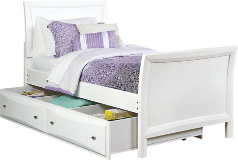 Ivy League White Colors,White 4 Pc Twin Sleigh Trundle Bed | Rooms to Go