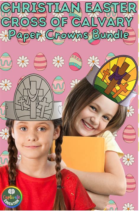 Bundle Cross of Calvary Christian Easter Craft Paper Crown Headbands ...