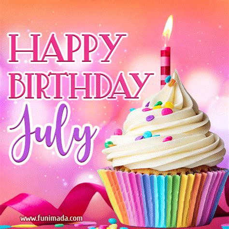 Happy Birthday July GIFs for Her - Download on Funimada.com