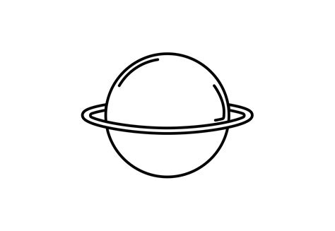 Planet Outline Clipart Svg Graphic by TiveCreate · Creative Fabrica