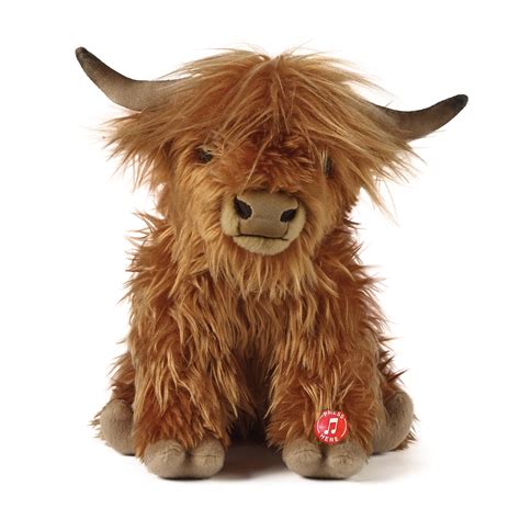 Buy Living Nature Brown Highland Cow Stuffed Animal Plush Toy | Fluffy ...