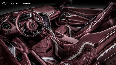 McLaren 720S Gets Burgundy Interior Makeover From Carlex Design