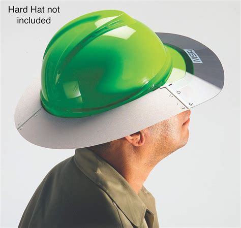 Hard Hats & Bump Caps New MSA 697410 V-Gard Full Brim Hard Hat Sun Shield Provides Shade and ...