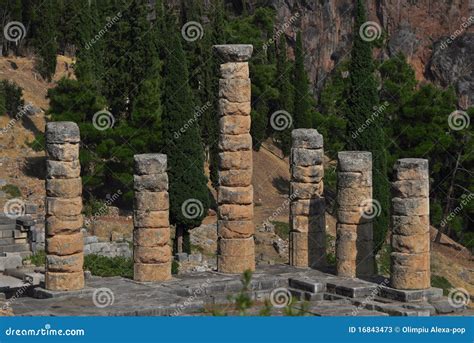 The Temple of Apollo at Delphi Stock Image - Image of delphi, historic ...