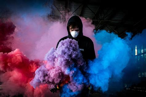 Boy With Smoke Bomb Colorful 5k Wallpaper,HD Photography Wallpapers,4k ...