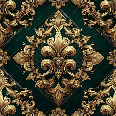 Premium Photo | Golden floral pattern design Golden pattern background ...