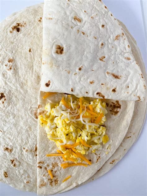 Breakfast Tortilla Wraps With Folding Instructions