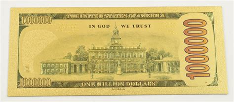 One Million Dollar Bill - Jesus Christ - 24K Gold Bank Note - Rare ...