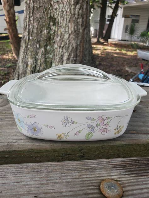 Corning Ware Pastel Bouquet A-1-B 1L Casserole Dish w/ Lid | Etsy