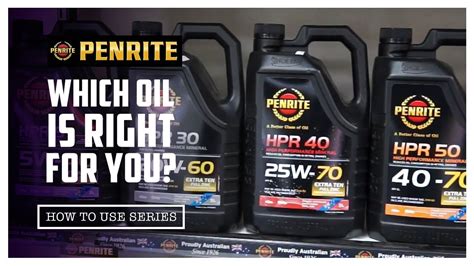 Which Penrite Oil is the Right Oil for your Vehicle - YouTube