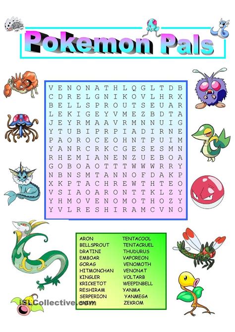 Pokemon Word Search Printable - Word Search Printable