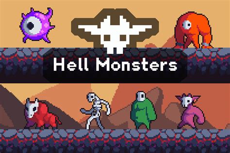 Hell Monster Pixel Art Game Sprite Pack - CraftPix.net