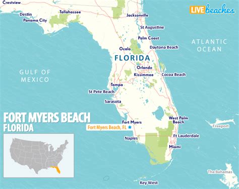 Map of Fort Myers Beach, Florida - Live Beaches