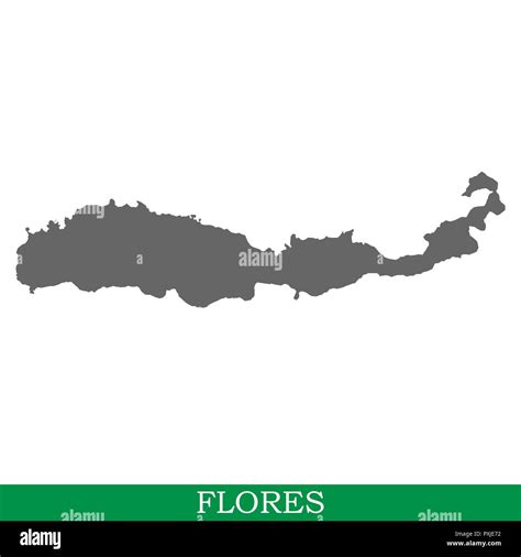 Flores island map hi-res stock photography and images - Alamy