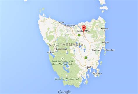 Where is Launceston on map Tasmania