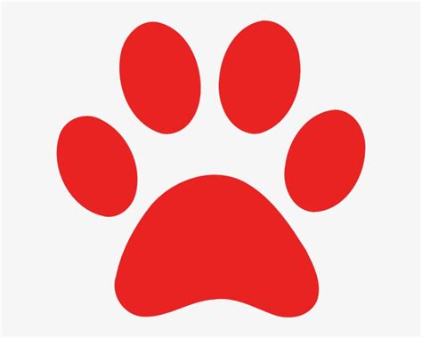 Paw Clipart Big - Red Dog Paw Print - Free Transparent PNG Download ...