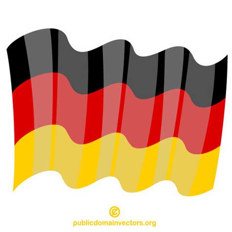 Waving flag of Germany | Public domain vectors