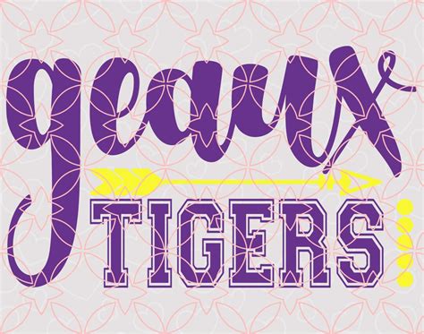 Geaux Tigers Svg LSU Svg Png Dxf and Pdf Files - Etsy