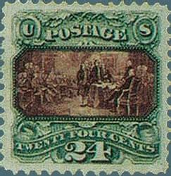U S A – 1869, 24c Declaration of Independence stamp – worth US.$.625 ...