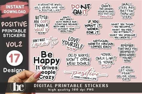 Positive Affirmation Stickers | Encouraging Stickers - Vol 2