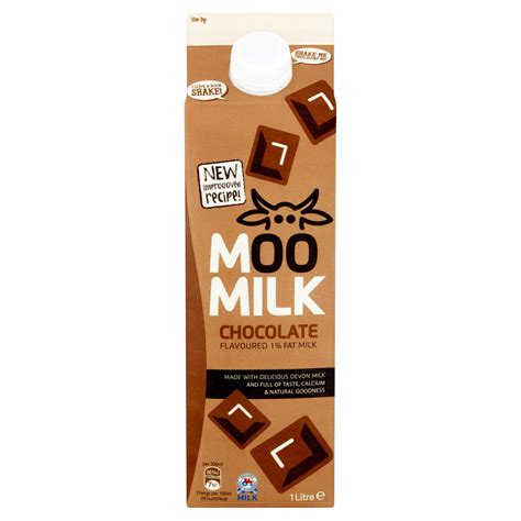 Moo Milk Chocolate Flavoured 1% Fat Milk 1 Litre | Milk | Iceland Foods