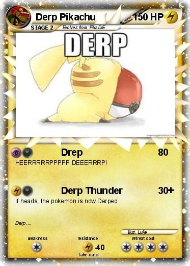 Pokémon Derp Pikachu - Drep - My Pokemon Card