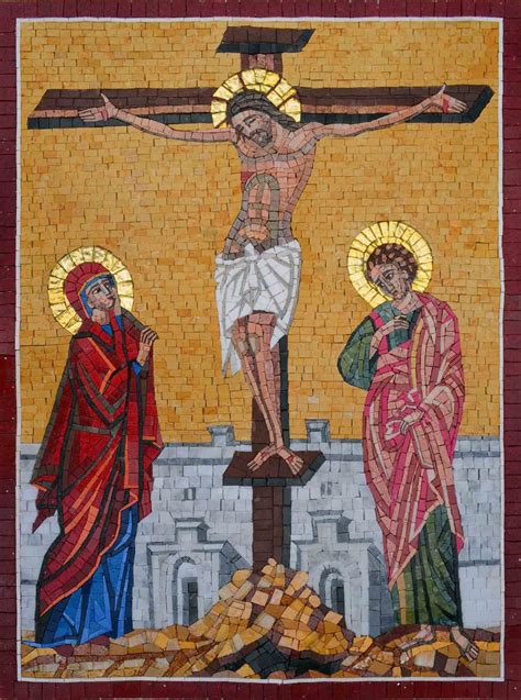 Mosaic Icon - Crucifixion of Jesus | Religious | Mozaico | Crucifixion of jesus, Crucifixion ...