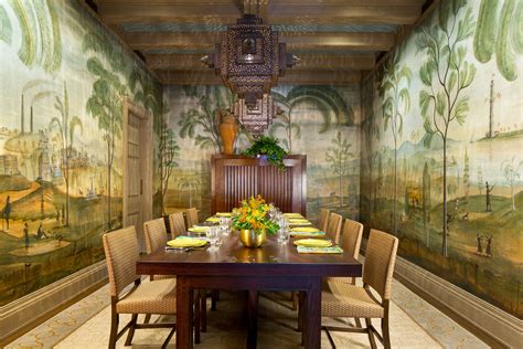 Incredible custom wall mural in a NYC Dining Room | Dining room murals, Art deco living room ...