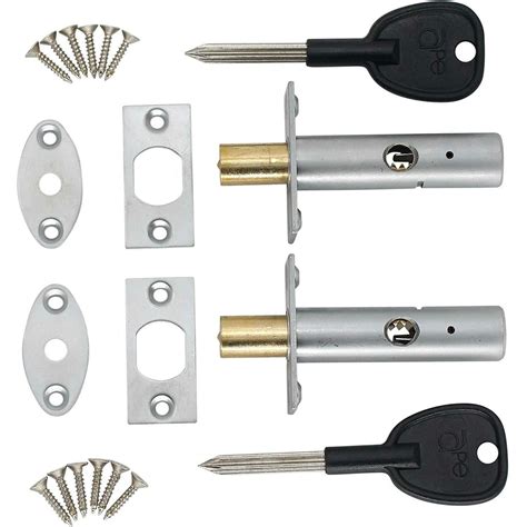 Concealed Door Security Rack Bolts Pack of 2 + 2 Keys - 61mm - Satin ...