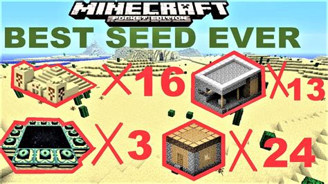 MCPE 1.1.4 - 24 VILLAGES, 3 STRONGHOLDS, 16 TEMPLES in 1 SEED | MINECRAFT PE BEST SEED - YouTube