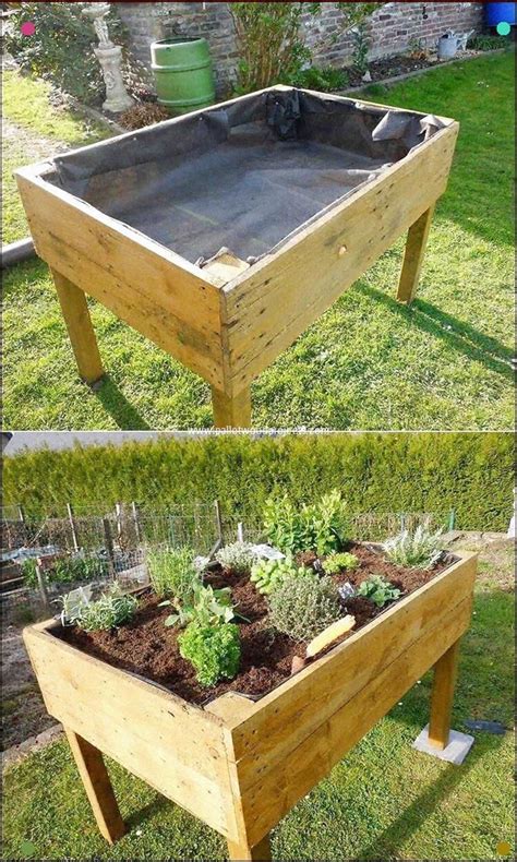 Pallet Planter | Wood pallet planters, Diy raised garden, Raised garden ...