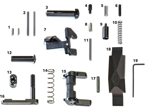 Geissele Ultra Duty AR-15 Lower Receiver Parts Kit Aluminum Desert