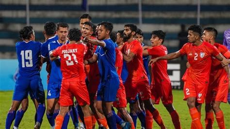 Watch: Ugly brawl between India, Nepal players minutes after Chhetri ...