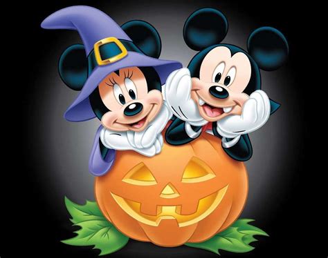 Halloween de Minnie e Mickey Mouse - puzzle online